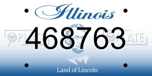 468763 Illinois License Plate