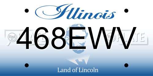 468EWV Illinois License Plate