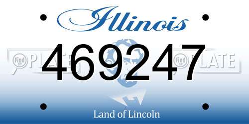 469247 Illinois License Plate