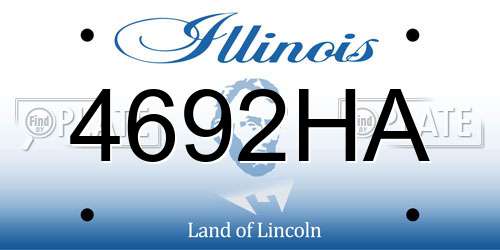 4692HA Illinois License Plate