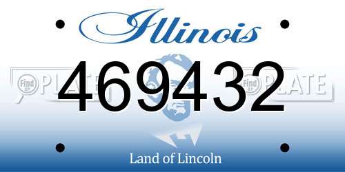 469432 Illinois License Plate