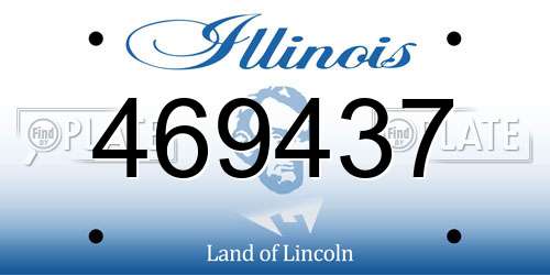 469437 Illinois License Plate