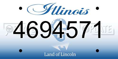 4694571 Illinois License Plate