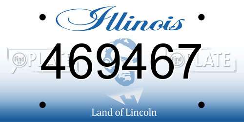 469467 Illinois License Plate