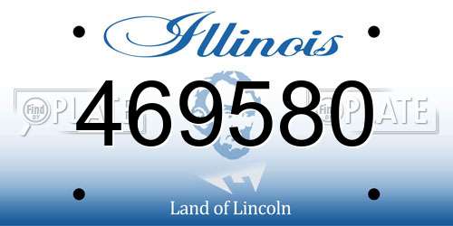 469580 Illinois License Plate