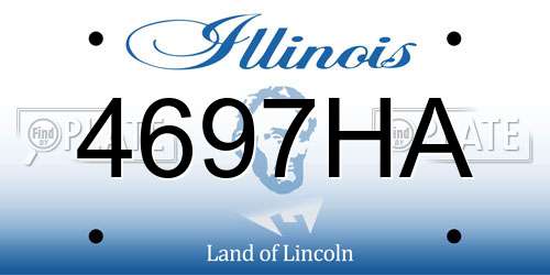 4697HA Illinois License Plate