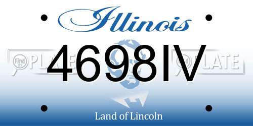 4698IV Illinois License Plate