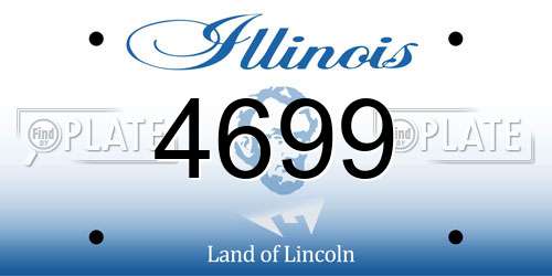 4699 Illinois License Plate