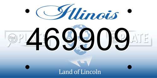 469909 Illinois License Plate