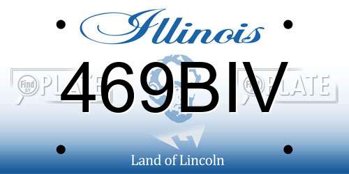 469BIV Illinois License Plate
