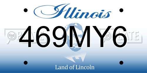 469MY6 Illinois License Plate