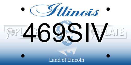 469SIV Illinois License Plate