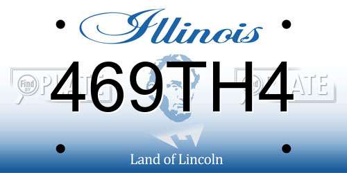 469TH4 Illinois License Plate