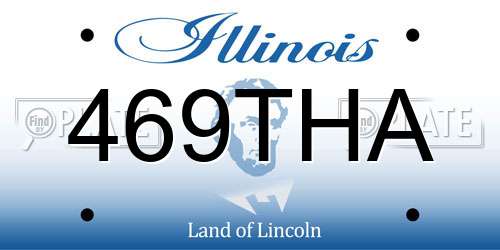 469THA Illinois License Plate