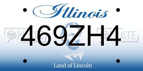 469ZH4 Illinois License Plate