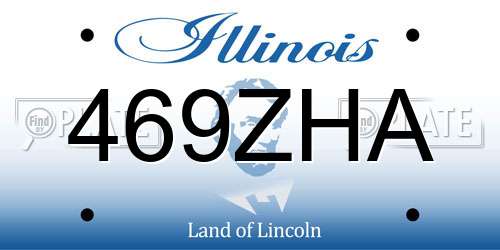 469ZHA Illinois License Plate