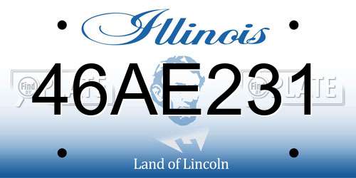 46AE231 Illinois License Plate