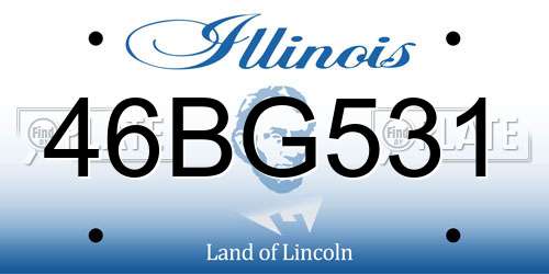 46BG531 Illinois License Plate
