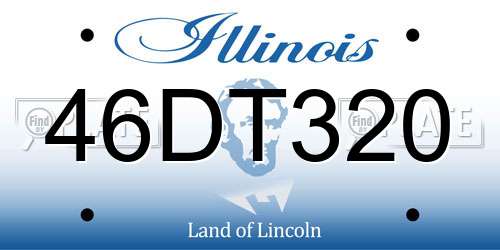 46DT320 Illinois License Plate