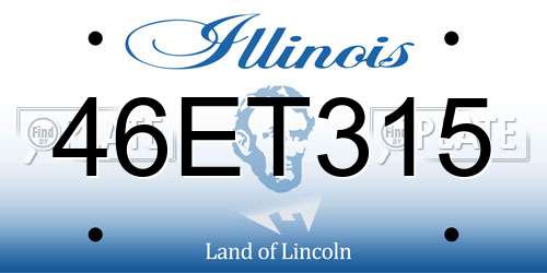 46ET315 Illinois License Plate