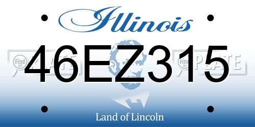 46EZ315 Illinois License Plate