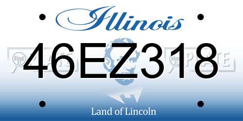 46EZ318 Illinois License Plate