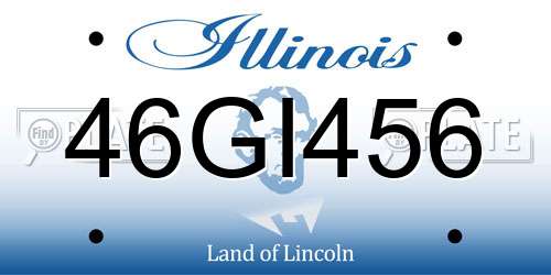 46GI456 Illinois License Plate
