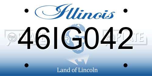 46IG042 Illinois License Plate