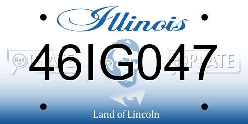 46IG047 Illinois License Plate