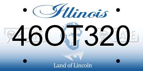 46OT320 Illinois License Plate