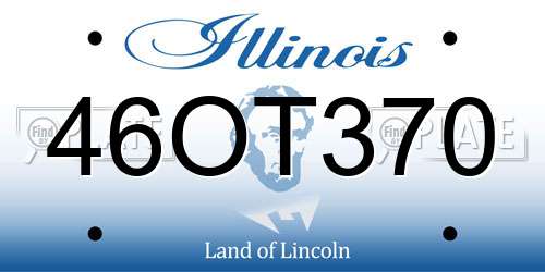 46OT370 Illinois License Plate