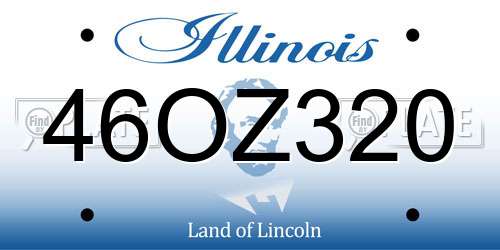 46OZ320 Illinois License Plate