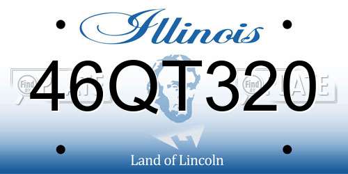 46QT320 Illinois License Plate