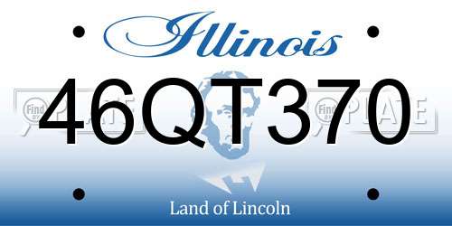 46QT370 Illinois License Plate