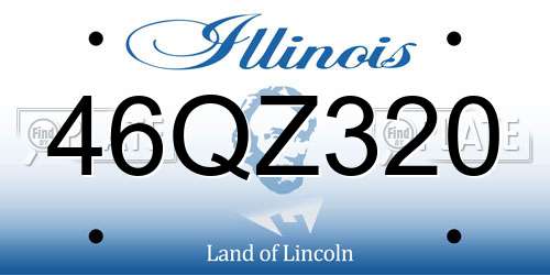 46QZ320 Illinois License Plate