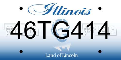 46TG414 Illinois License Plate