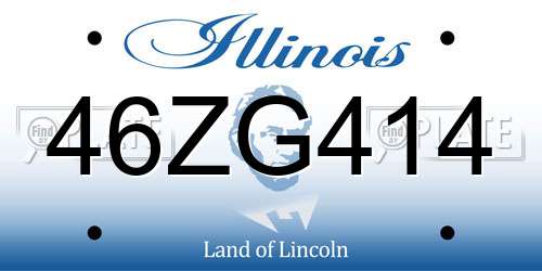 46ZG414 Illinois License Plate