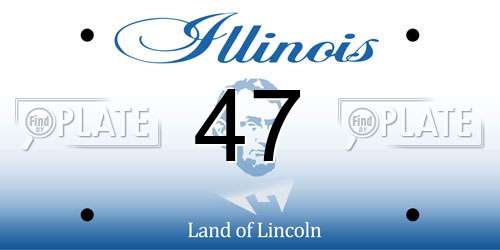 47 Illinois License Plate