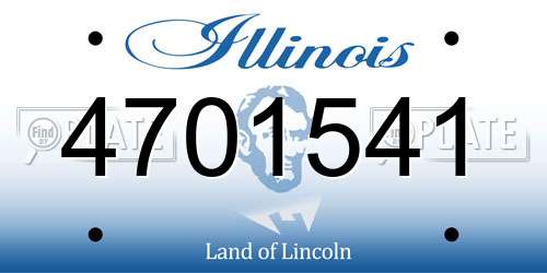 4701541 Illinois License Plate