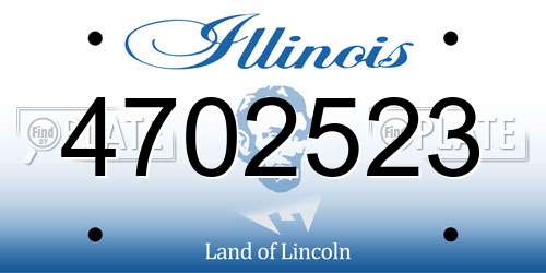 4702523 Illinois License Plate