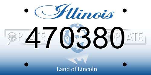 470380 Illinois License Plate