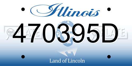 470395D Illinois License Plate
