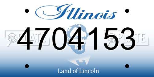 4704153 Illinois License Plate