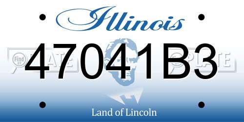 47041B3 Illinois License Plate