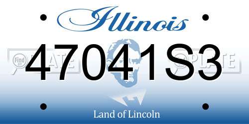 47041S3 Illinois License Plate