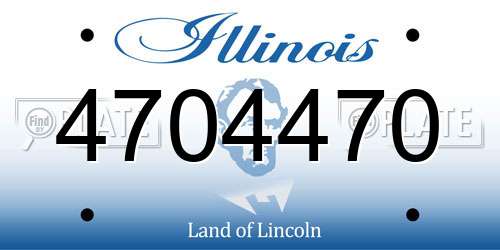 4704470 Illinois License Plate