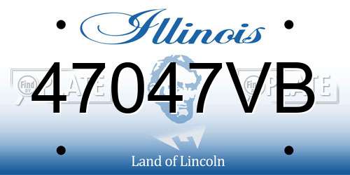 47047VB Illinois License Plate