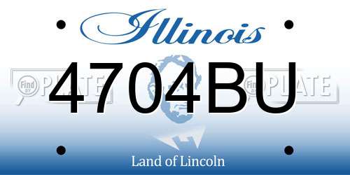 4704BU Illinois License Plate