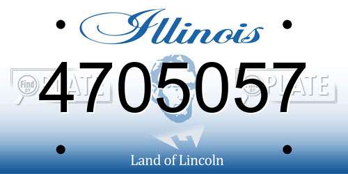 4705057 Illinois License Plate