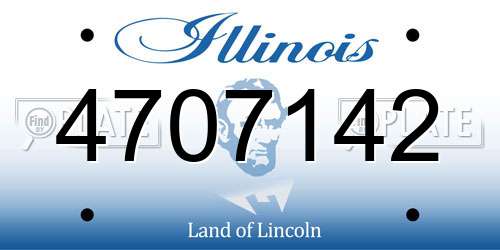 4707142 Illinois License Plate